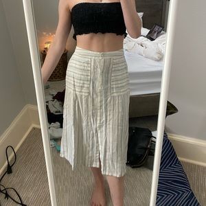 Nordstrom Linen Midi Skirt